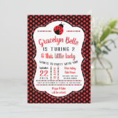 Invitation à la fête d'anniversaire de Ladybug, pe (Debout devant)