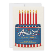 Invitation à la fête d'anniversaire de l'Amérique