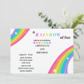 Invitation à la fête d'anniversaire de l'arc-en-ci (Debout devant)