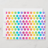 Invitation à la fête d'anniversaire de l'arc-en-ci (Dos)