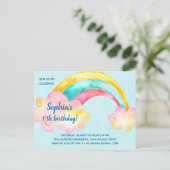 Invitation à la fête d'anniversaire de l'arc-en-ci (Debout devant)