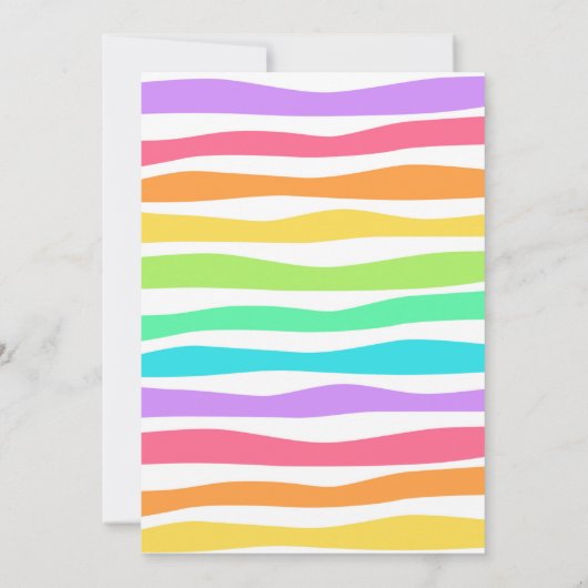 Invitation à la fête d'anniversaire de l'arc-en-ci (Dos)