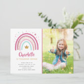 Invitation à la fête d'anniversaire de l'arc-en-ci (Debout devant)