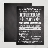 Invitation à la fête d'anniversaire de l'ardoise v (Devant / Derrière)