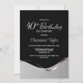 Invitation à la fête d'anniversaire de l'argent no (Devant)