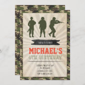 Invitation à la fête d'anniversaire de l'armée (Devant / Derrière)