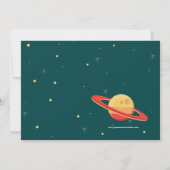 Invitation à la fête d'anniversaire de l'astronaut (Dos)