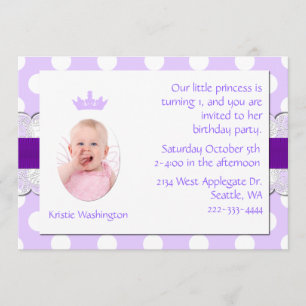 Invitation à la fête d'anniversaire de Lavender et