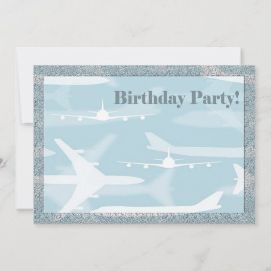 Invitation à la fête d'anniversaire de l'avion (Devant)