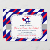 Invitation à la fête d'anniversaire de l'avion (Devant / Derrière)