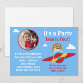 Invitation à la fête d'anniversaire de l'avion (Devant / Derrière)