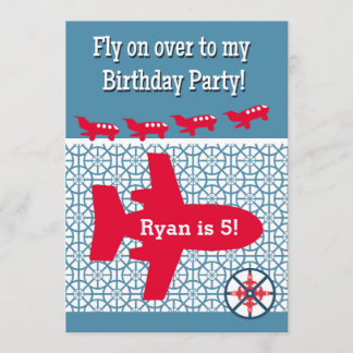 Invitation à la fête d'anniversaire de l'avion