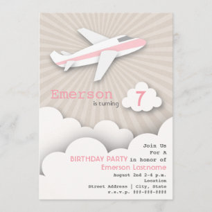 Invitation à la fête d'anniversaire de l'avion - r