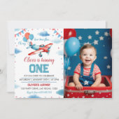 Invitation à la fête d'anniversaire de l'avion vin (Devant)