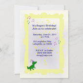 Invitation à la fête d'anniversaire de l'écrevisse (Dos)