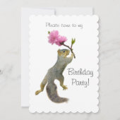 Invitation à la fête d'anniversaire de l'écureuil (Devant)