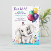 Invitation à la fête d'anniversaire de l'éléphant  (Debout devant)