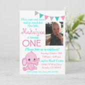 Invitation à la fête d'anniversaire de l'éléphant (Debout devant)