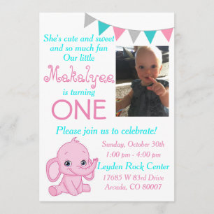 Invitation à la fête d'anniversaire de l'éléphant