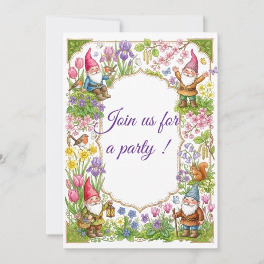 Invitation à la fête d'anniversaire de l'elfe heur (Devant)