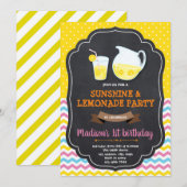 Invitation à la fête d'anniversaire de Lemonade (Devant / Derrière)