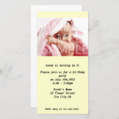 Invitation à la fête d'anniversaire de l'enfant (Devant / Derrière)