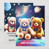 Invitation à la fête d'anniversaire de l'enfant (Devant / Derrière)