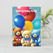 Invitation à la fête d'anniversaire de l'enfant (Debout devant)