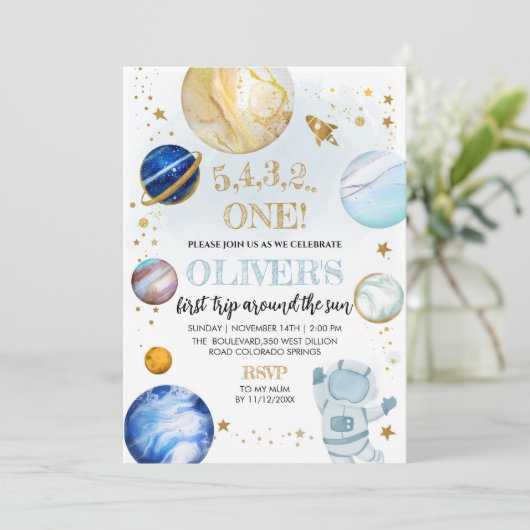 Invitation à la fête d'anniversaire de l'espace (Debout devant)