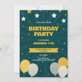 Invitation à la fête d'anniversaire de l'étoile cé (Devant)