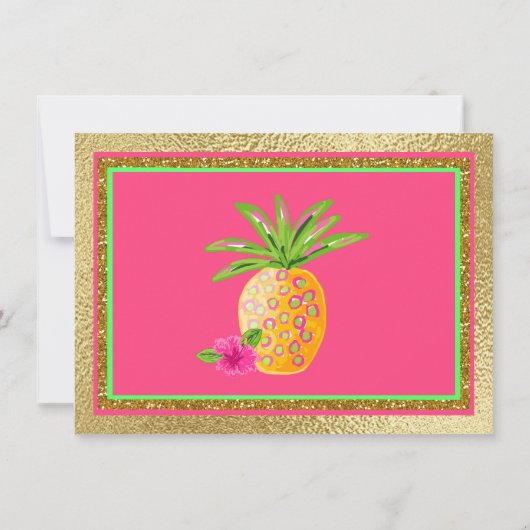 Invitation à la fête d'anniversaire de l'Hawaii tr (Dos)