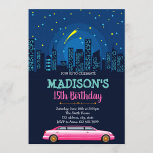 Invitation à la fête d'anniversaire de Limousine