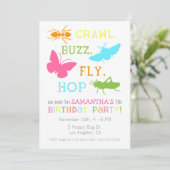 Invitation à la fête d'anniversaire de l'insecte f (Debout devant)