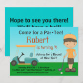 Invitation à la fête d'anniversaire de Little Boy (Devant / Derrière)