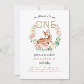 Invitation à la fête d'anniversaire de Little Deer (Devant)