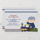 Invitation à la fête d'anniversaire de Little Engi (Devant / Derrière)