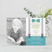 Invitation à la fête d'anniversaire de Little Man  (Debout devant)