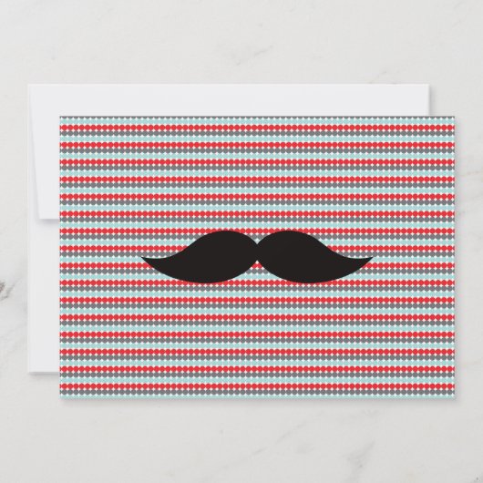 Invitation à la fête d'anniversaire de Little Man (Dos)