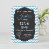 Invitation à la fête d'anniversaire de Little Man (Debout devant)