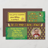 Invitation à la fête d'anniversaire de Little Monk (Devant / Derrière)