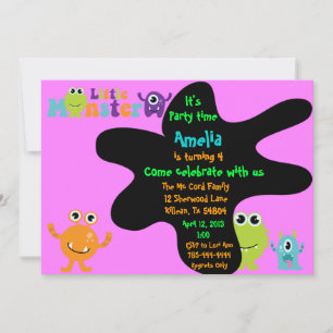 Invitation à la fête d'anniversaire de Little Mons