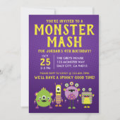 Invitation à la fête d'anniversaire de Little Mons (Devant)