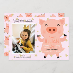 Invitation à la fête d'anniversaire de Little Pigg