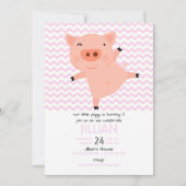 Invitation à la fête d'anniversaire de Little Pigg (Devant)