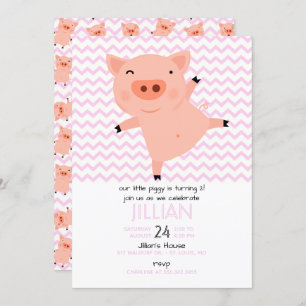 Invitation à la fête d'anniversaire de Little Pigg