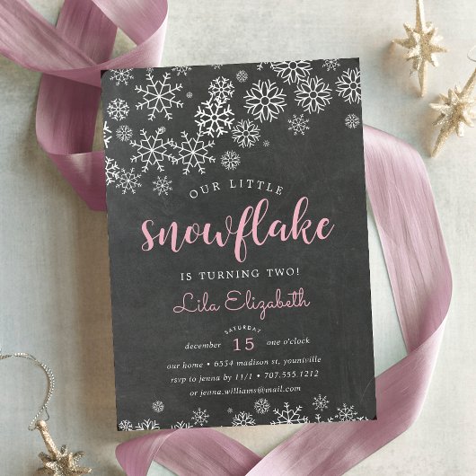 Invitation à la fête d'anniversaire de Little Snow