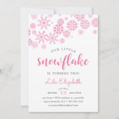 Invitation à la fête d'anniversaire de Little Snow (Devant)