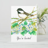 Invitation à la fête d'anniversaire de l'oiseau de (Debout devant)