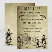 Invitation à la fête d'anniversaire de l'Ouest (Devant / Derrière)