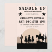 Invitation à la fête d'anniversaire de l'Ouest (Devant / Derrière)